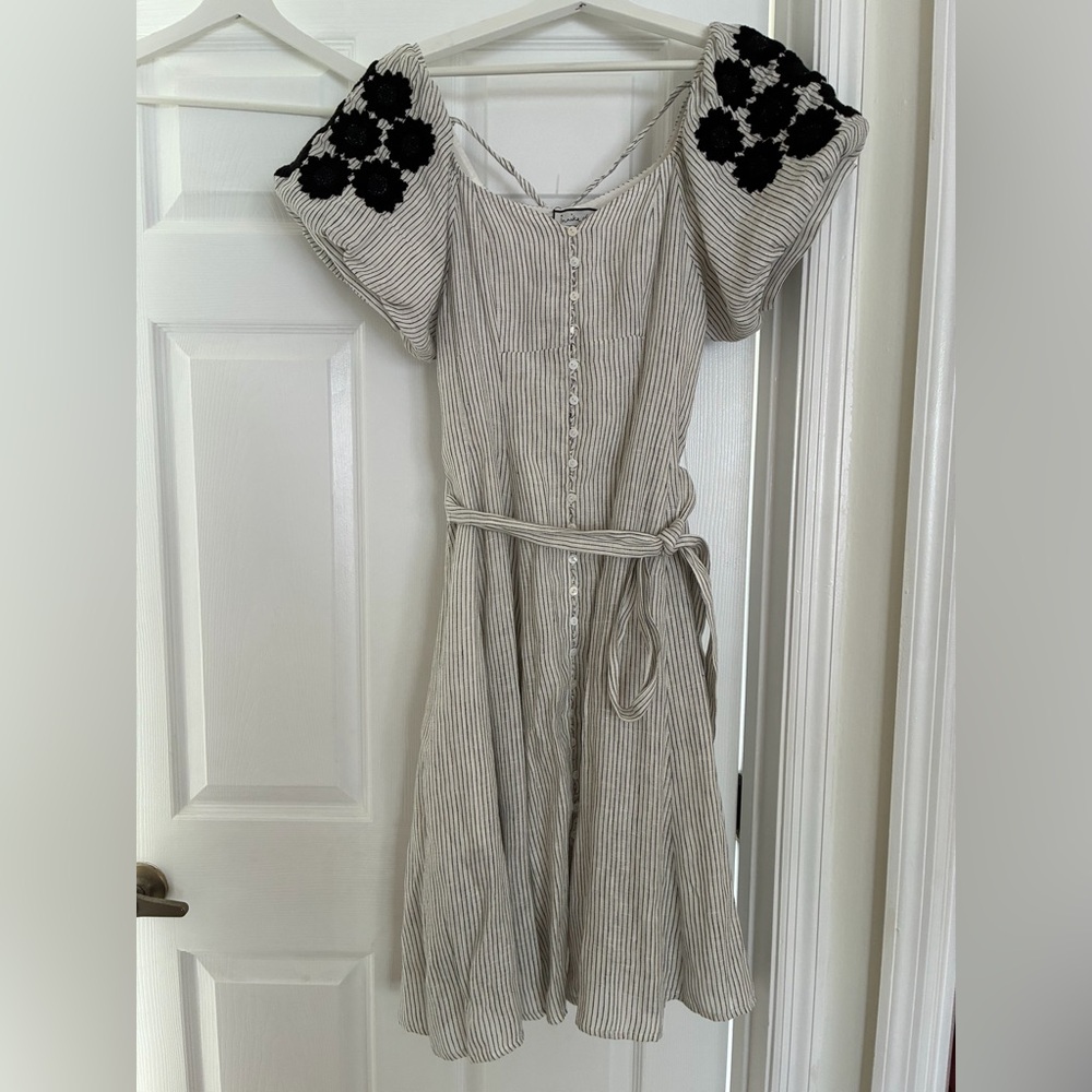 Innika Choo Linen Striped Dress